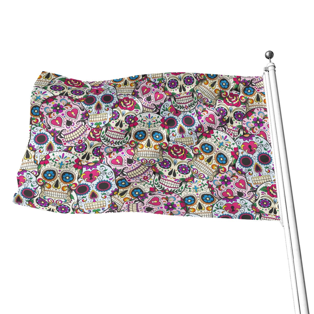 Day of the dead Sugar skull All-Over Print Flag