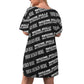 Custom Print on demand POD women's suit Drop-Shoulder T-Shirt with Side Split and Shorts (Plus Size)