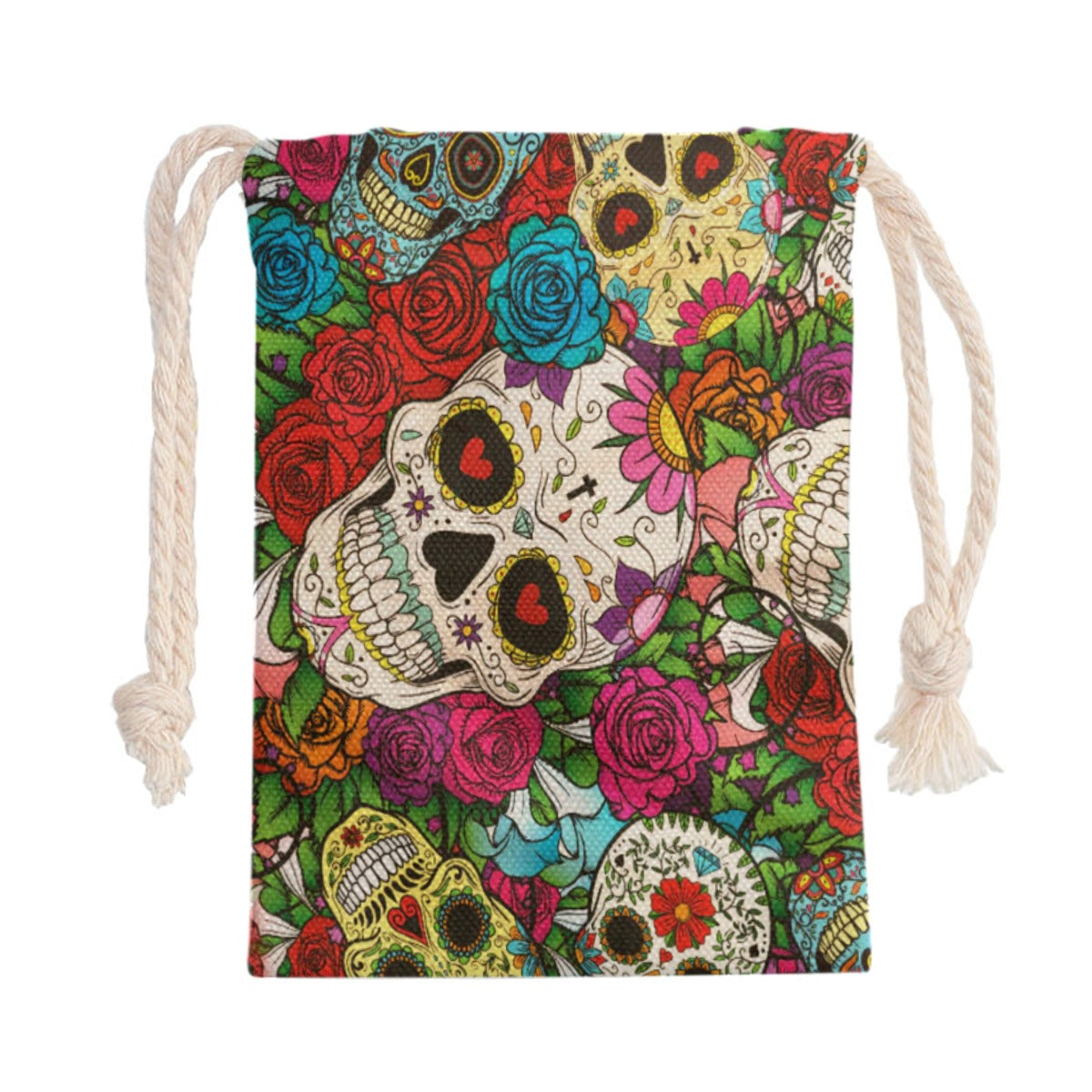 Sugar skull gothic Drawstring Bag, Dia de los muertos calaveras mexican skull backpack handbag