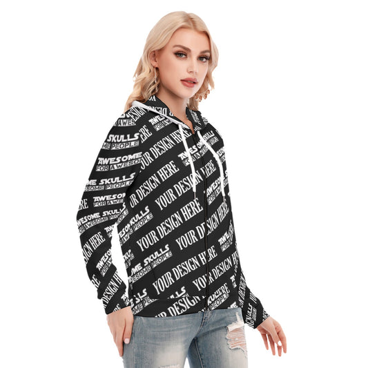 Custom print on demand pod Women's Hoodie With Zipper