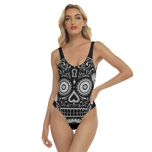 Day of the dead sugar skull Dia de los muertos Women's One-piece Swimsuit