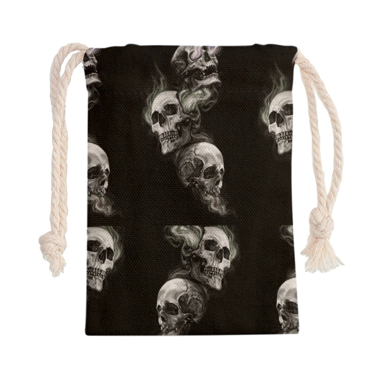 Flaming skull Drawstring Bag, Halloween horror skull bag purse