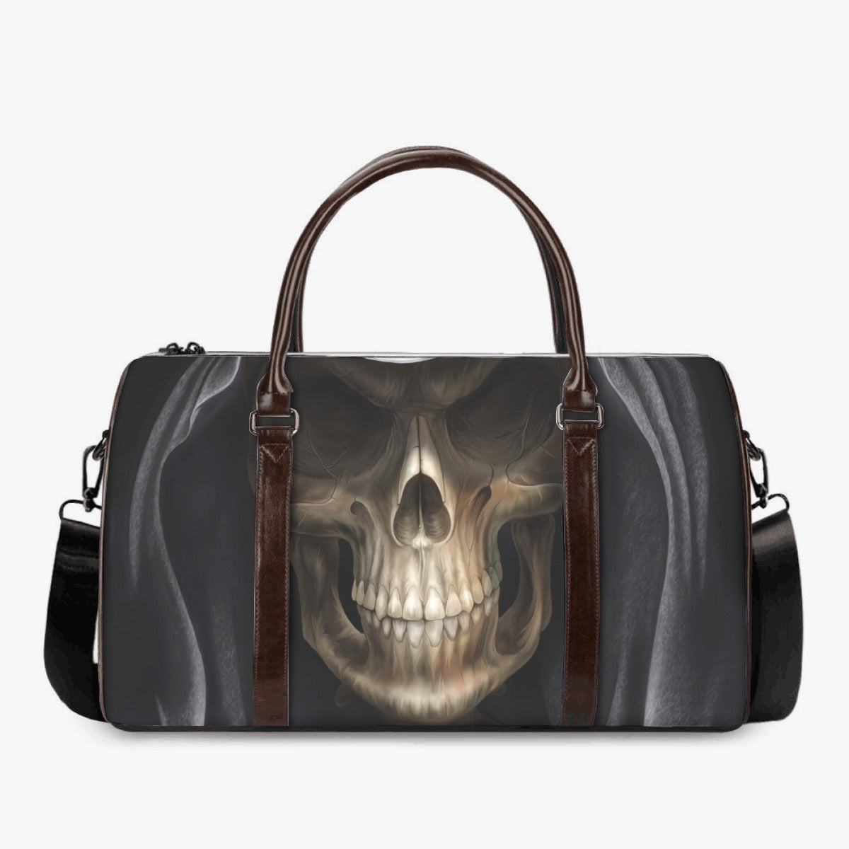Christmas skull weekender bags, floral skull travel bag, horror Overnight Bag, rose skull Overnight Bag, death skull large travel bag