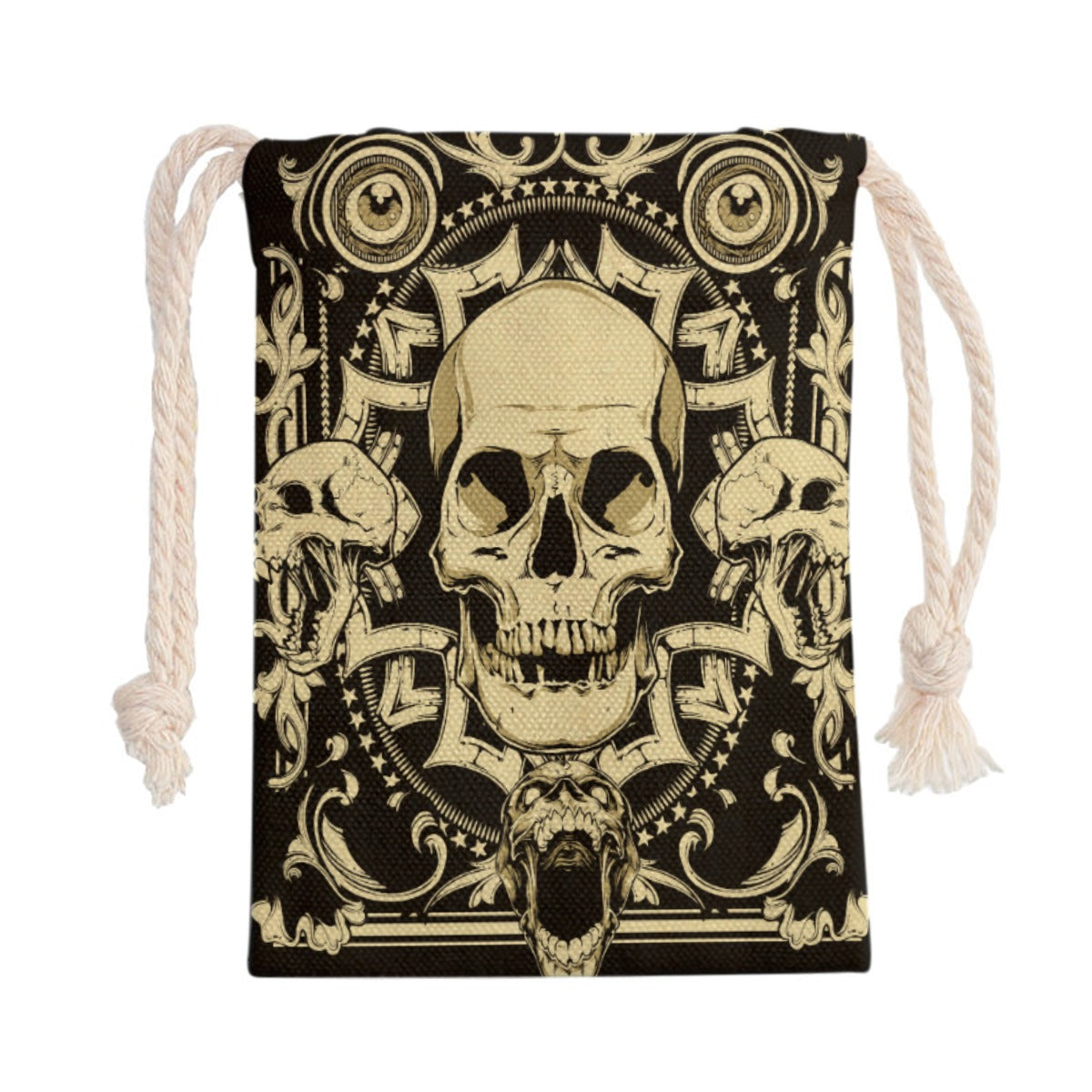 Gothic skull skeleton Drawstring Bag