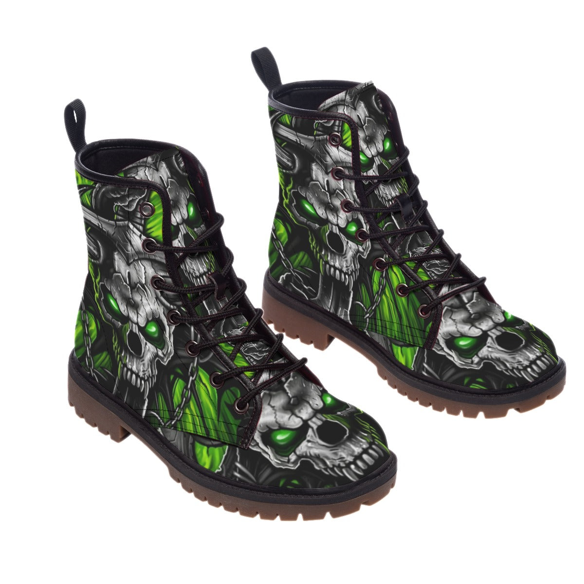 Dragon skull gothic men's women's boots, skeleton Halloween boots shoes for men women