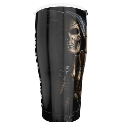 Custom Name Grim reaper skull Tumbler 30oz