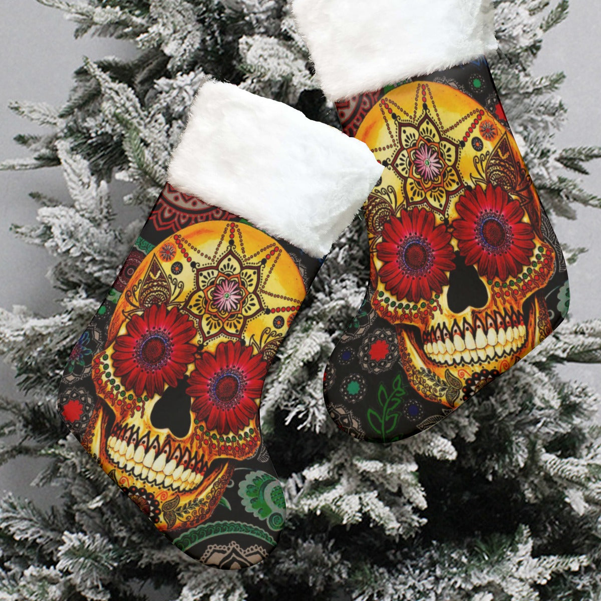 Day of the dead dia de los muertos Christmas Socks