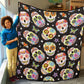 Day of the dead Sugar skull pattern Calaveras Mexican skull Household Lightweight & Breathable Quilt