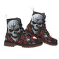 Skull rose skeketon biker motorcycle skull boots for men women, Grim reaper skull boots shoes