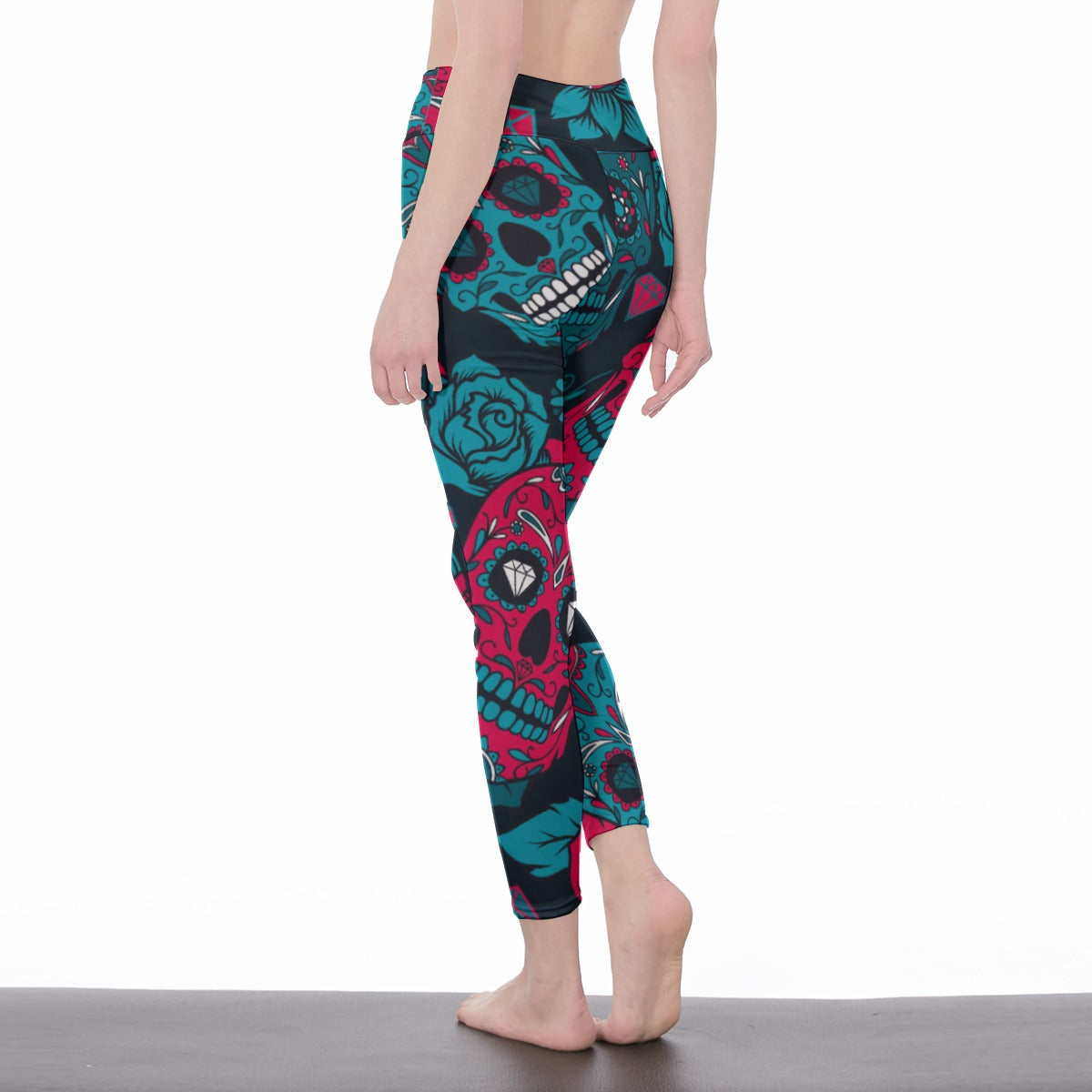 Day of the dead sugar skull Women's Casual Leggings