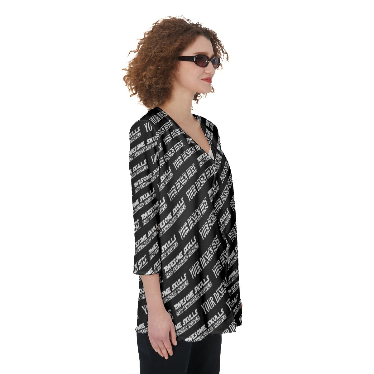 Custom Print on demand POD women's Knitwear & Cardigan Cardigan| JERSEY