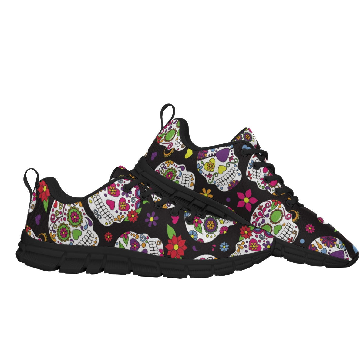 Sugar skull Women's Sports Shoes, day of the dead women shoes, sugar skull sneakers