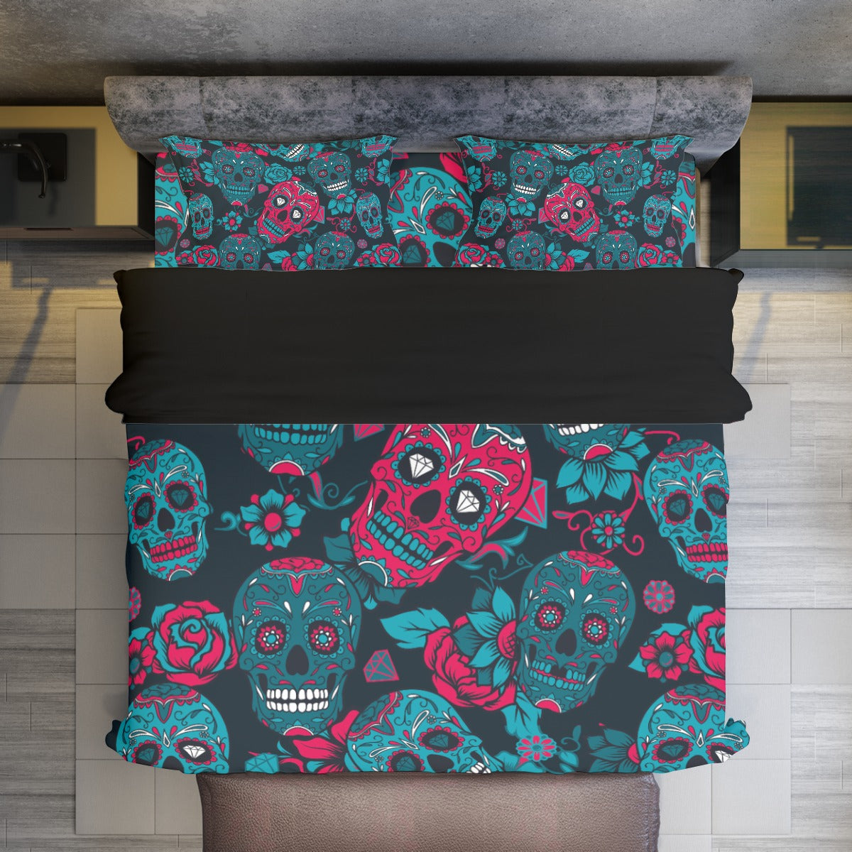 Day of the dead Four-piece Duvet Cover Set, Dia de los muertos bedding cover