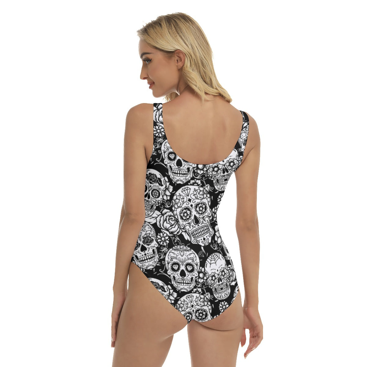 Gothic sugar skull Women's One-piece Swimsuit