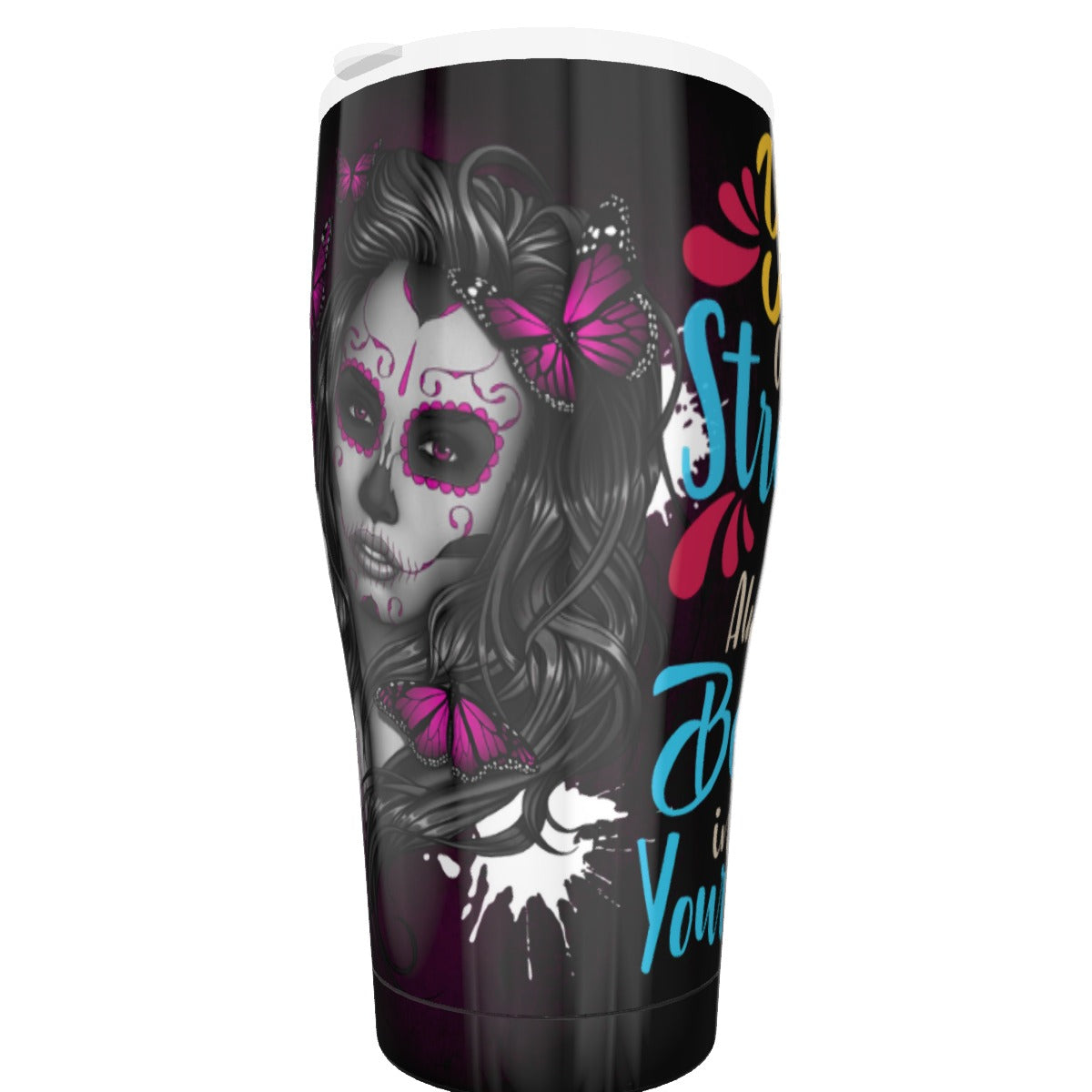 Sugar skull Cone Tumbler 30oz