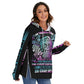 Gothic Sugar skull Women's Heavy Fleece Zip-on-the-Side Hoodie