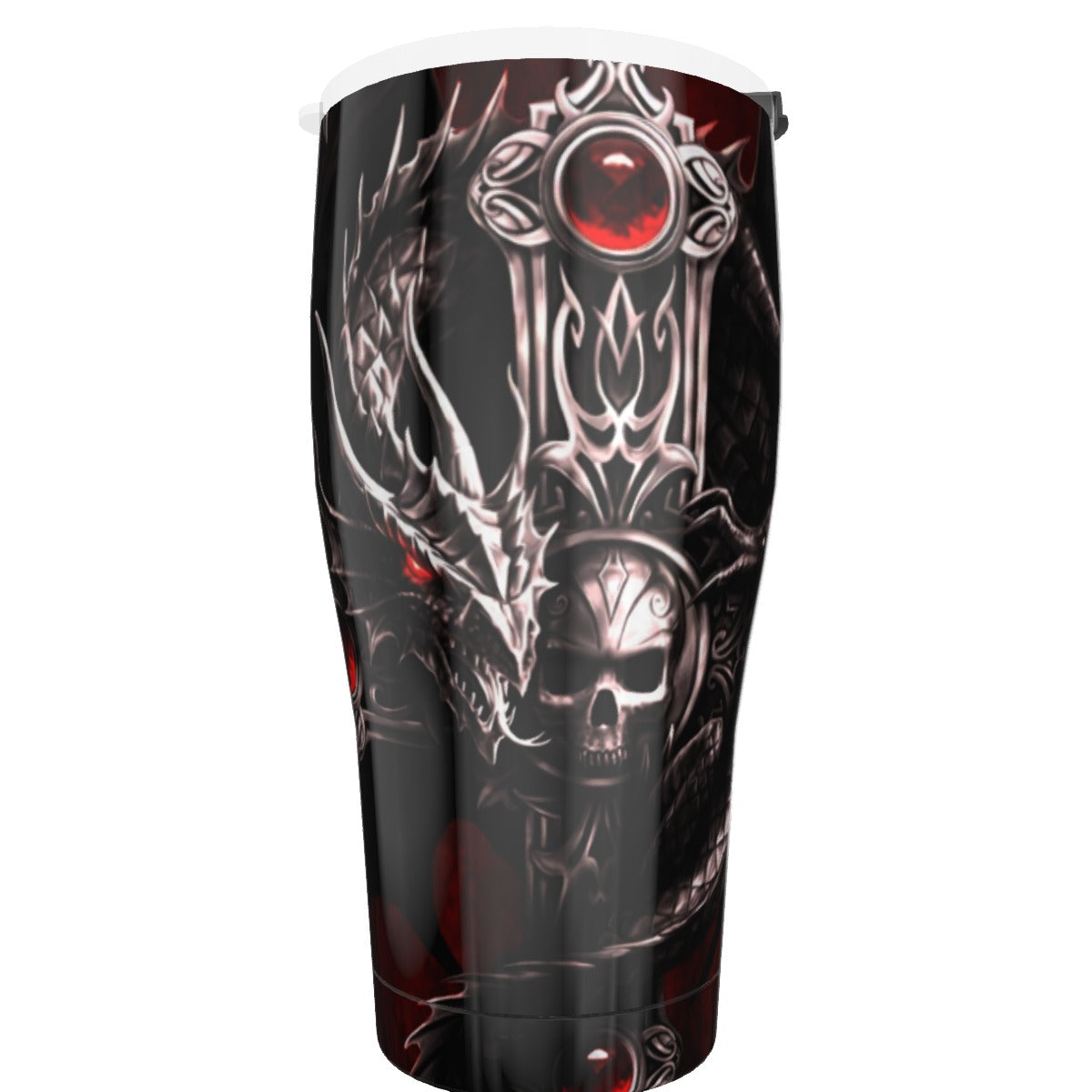 Gothic Dragon skull Tumbler 30oz, Halloween evils skull tumbler cup mug