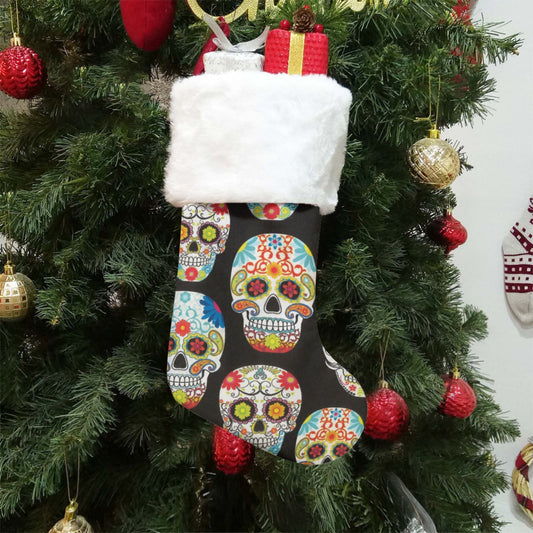 Sugar skull calaveras Christmas Socks