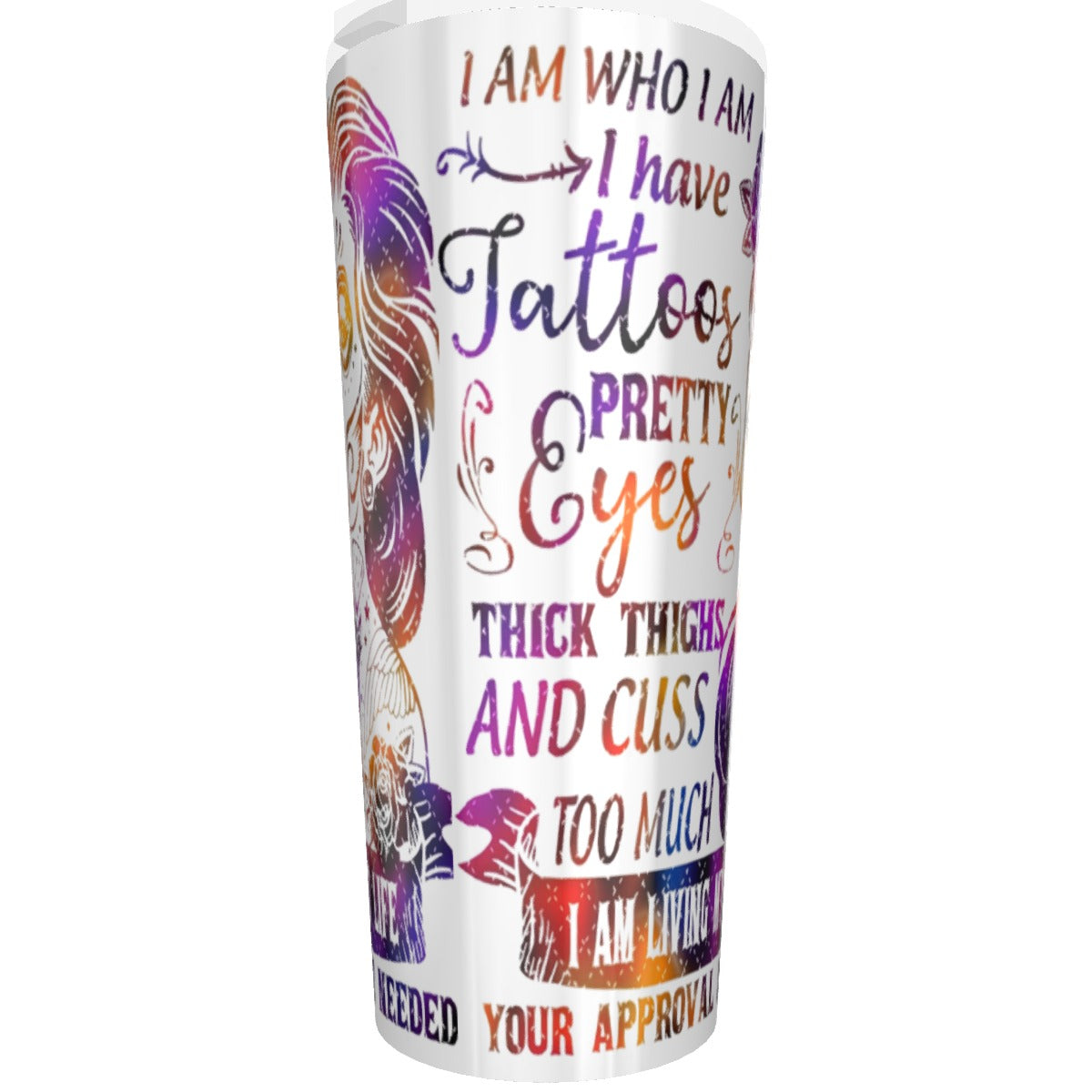 Sugar skull girl Tumbler 30oz, Day of the dead tumbler mug cup