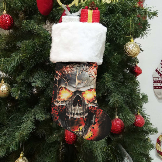 Fire skull All-Over Print Christmas Socks