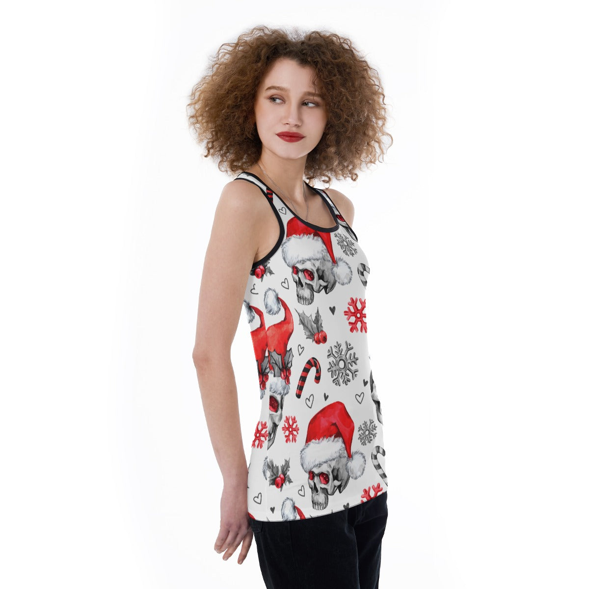 Sugar skull All-Over Print Women's Back Hollow Tank Top