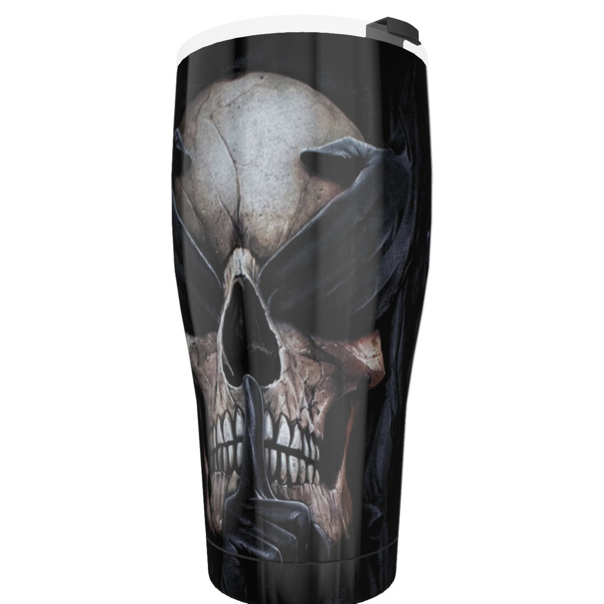 No see no hear no speak evils skull Halloween Tumbler 30oz