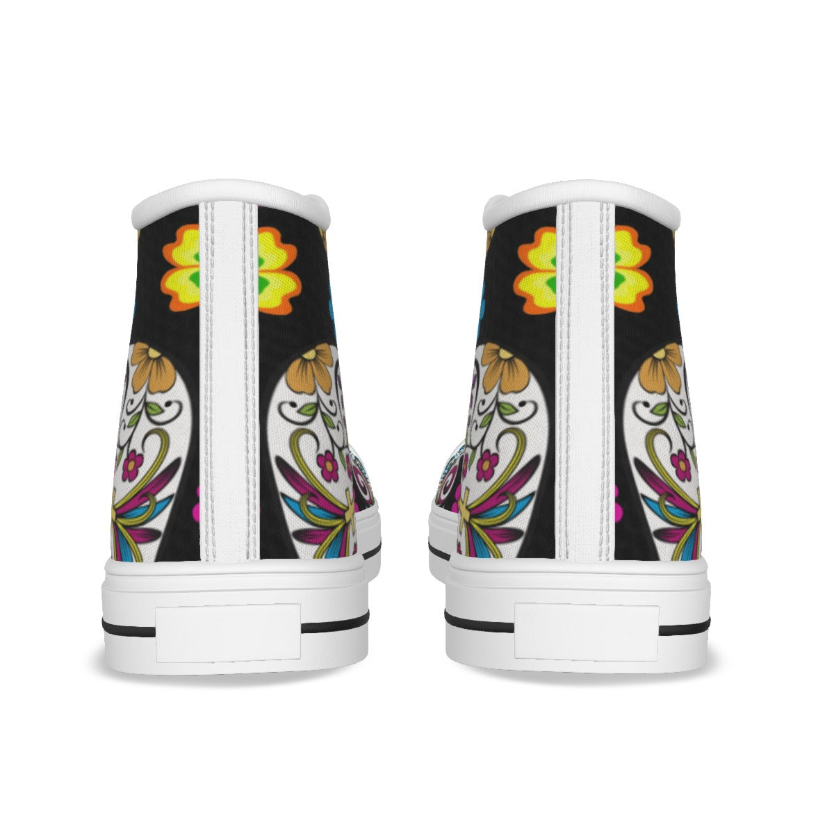 Day of the dead sugar skull Women's Canvas Shoes, Mexican calaveras skull skeleton shoes sneakers