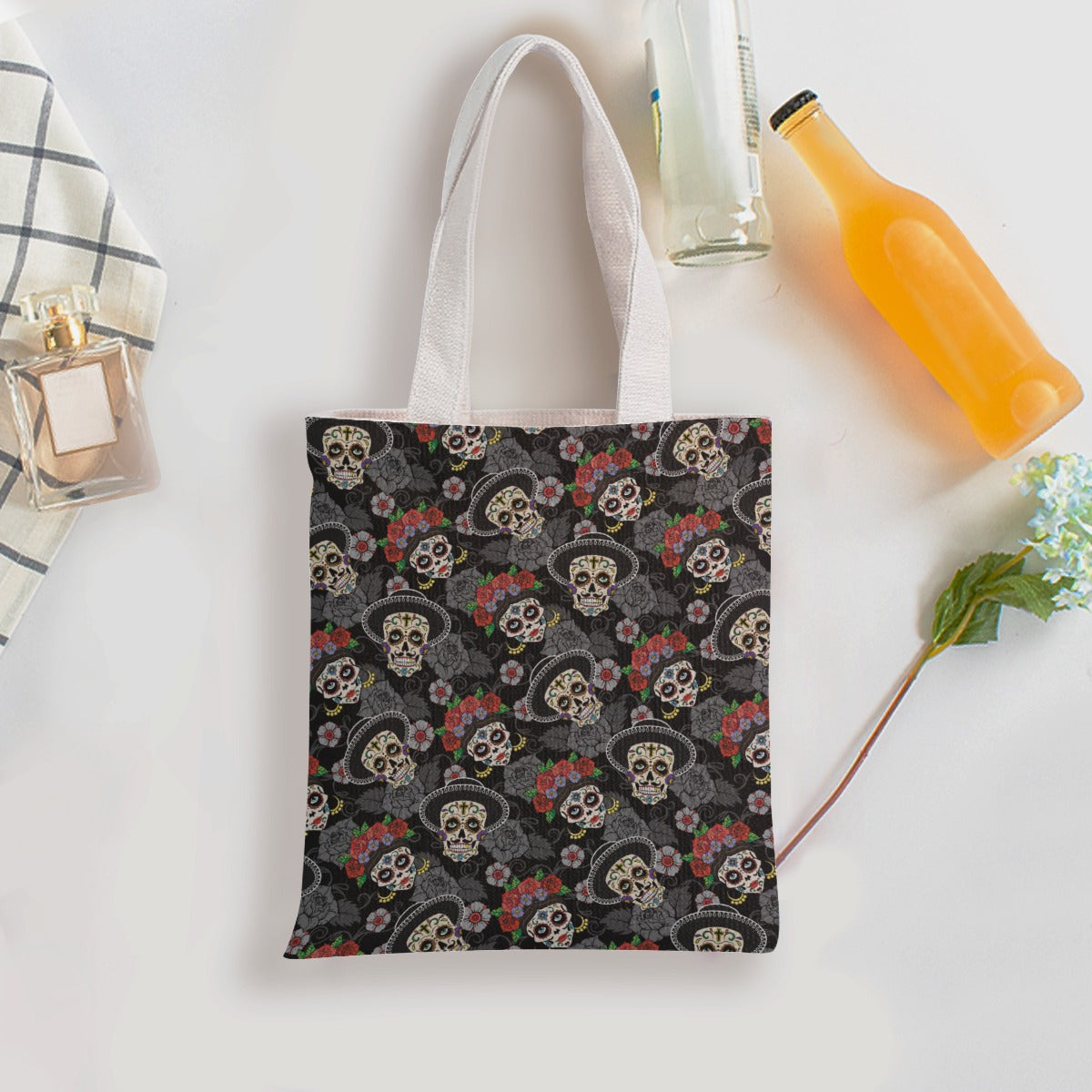 Day of the dead sugar skull Canvas Bags