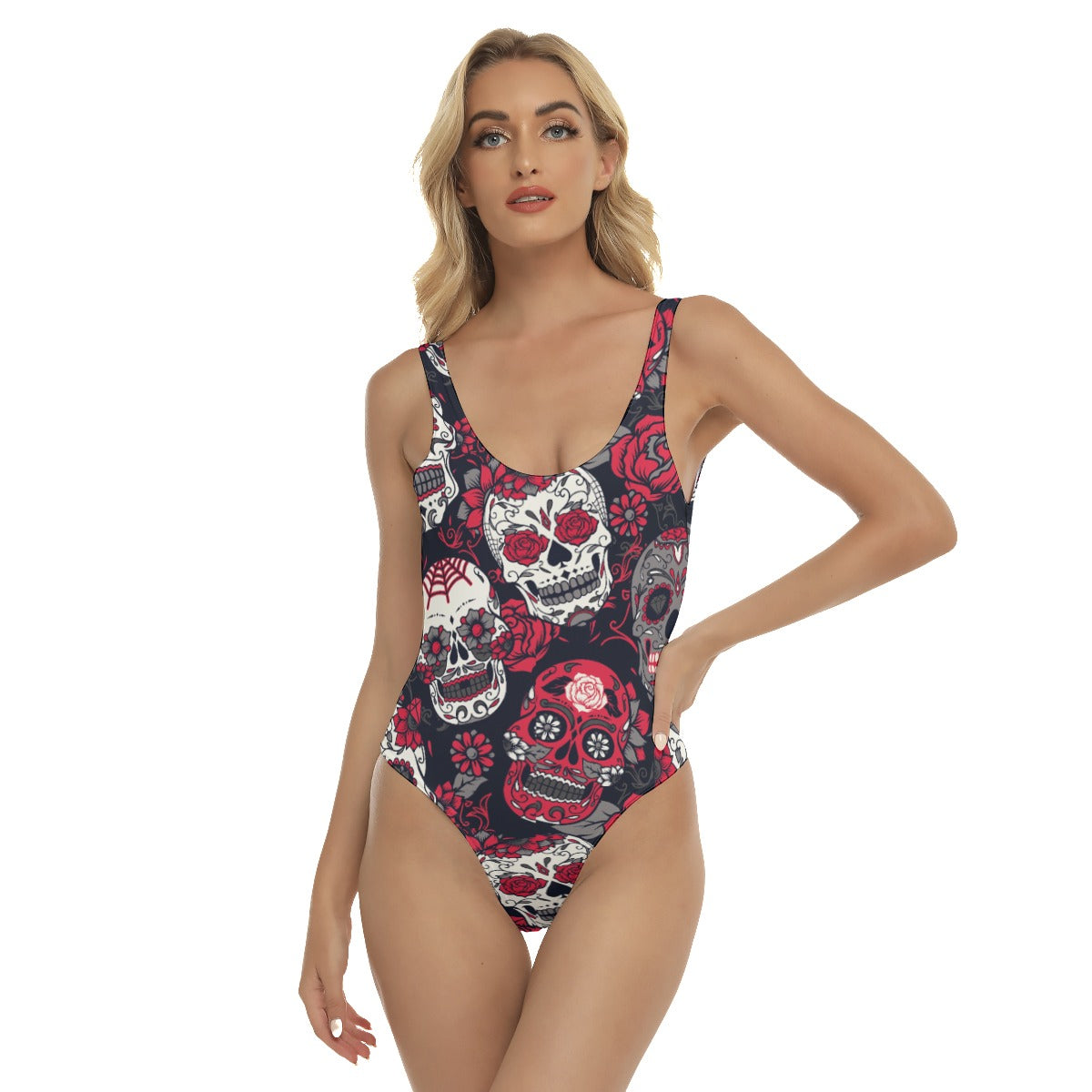 Day of the dead Dia de los muertos Women's One-piece Swimsuit, gothic skull swimwear