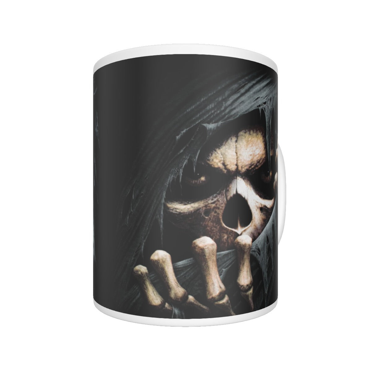 Grim reaper skull ceramics mug