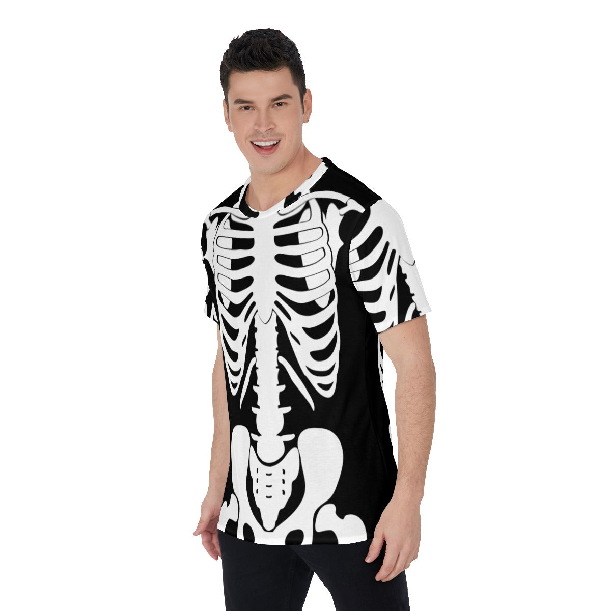 Halloween skull Men's O-Neck T-Shirt, Gothic skull shirt, Halloween costume