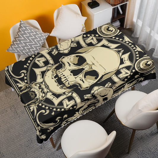 halloween gothic skull Waterproof tablecloth | Square 180(gsm)
