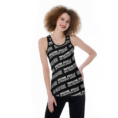 Custom print on demand pod Women's top Back Hollow Tank Top