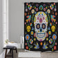 Sugar skull day of the dead Shower Curtains 150(gsm)
