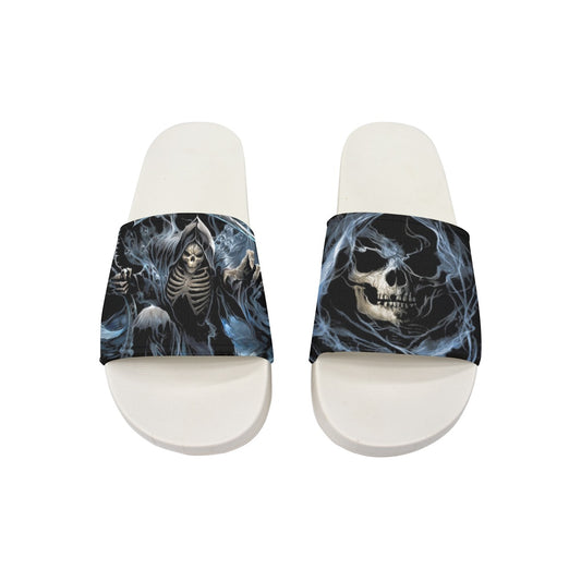 Grim reaper Halloween skull Slip On Slippers, skeleton slippers