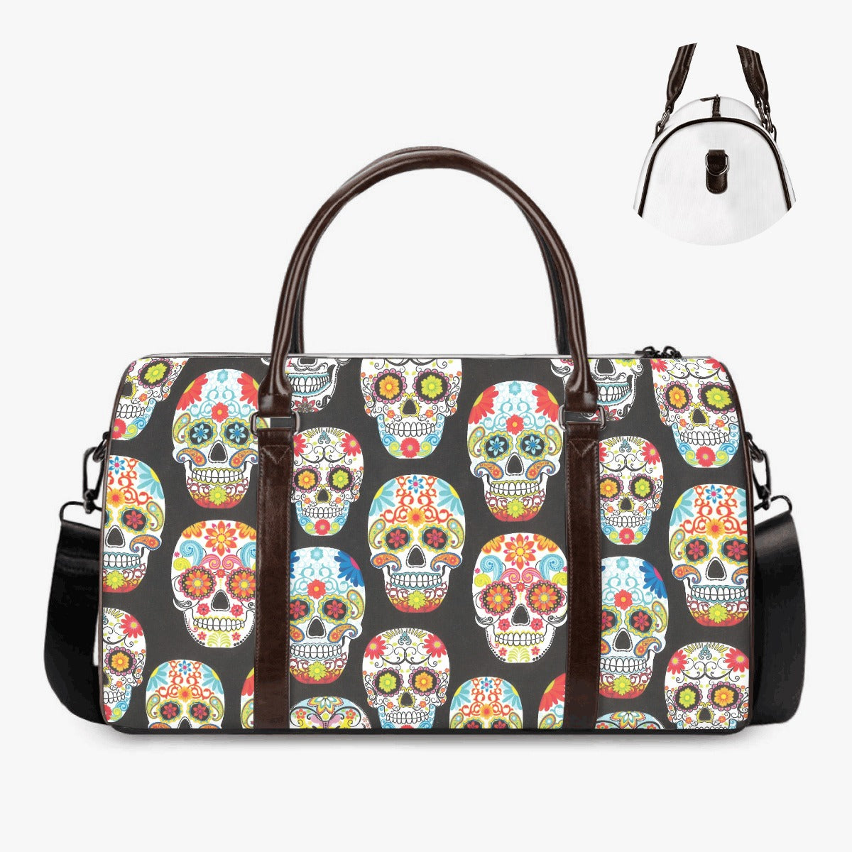 Sugar skull girl Hospital Bag, floral skull Hospital Bag, calaveras skull Overnight Bag, dia de los muertos skull travel bag