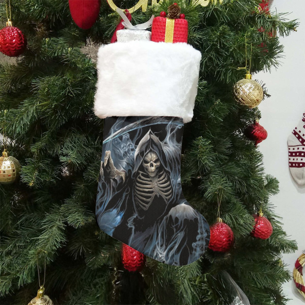 Grim reaper gothic All-Over Print Christmas Socks