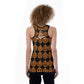 Sugar skull pumpkin Halloween Women's Back Hollow Tank Top