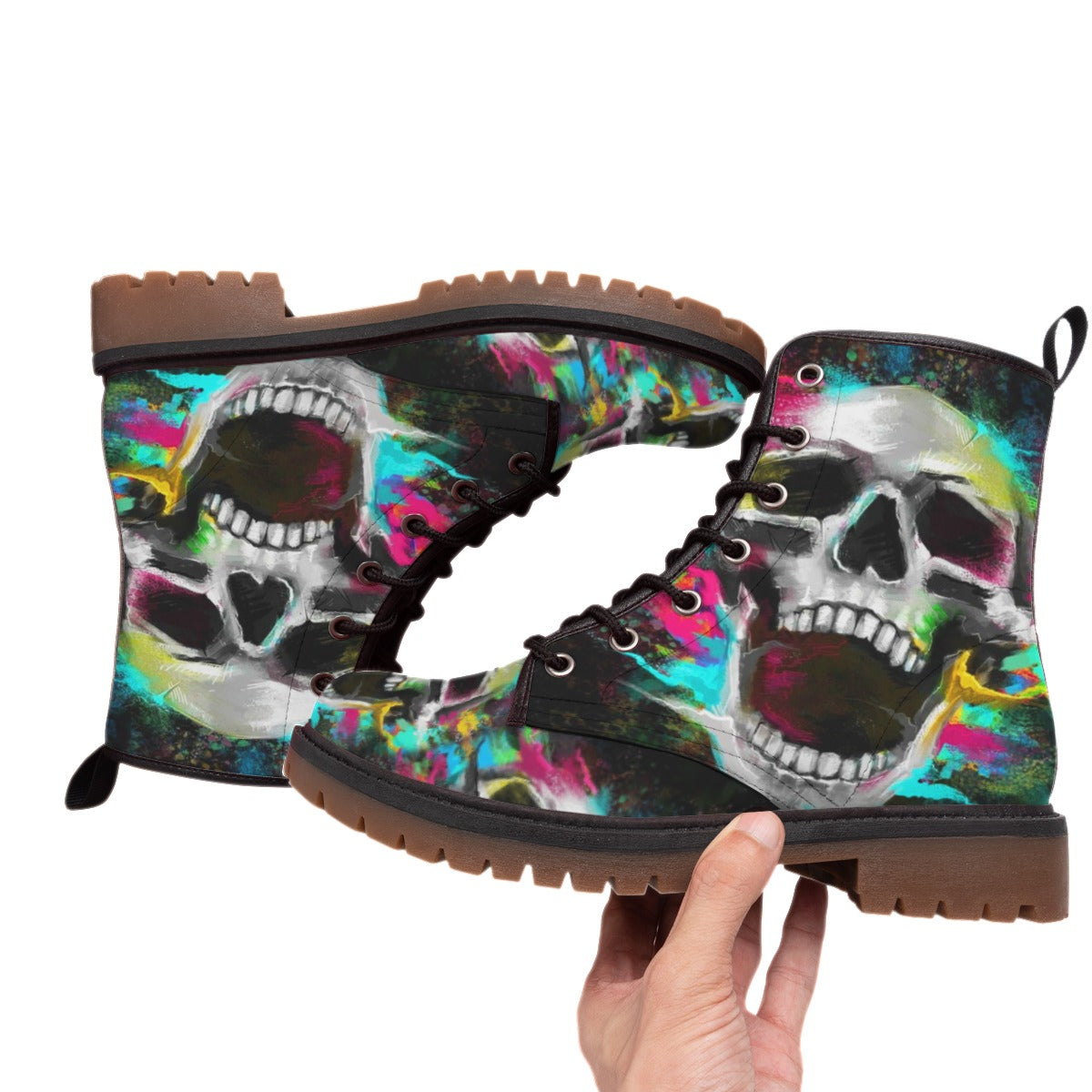 Gothic skull grim reaper shoes Boots, Halloween horror skeleton boots for women men