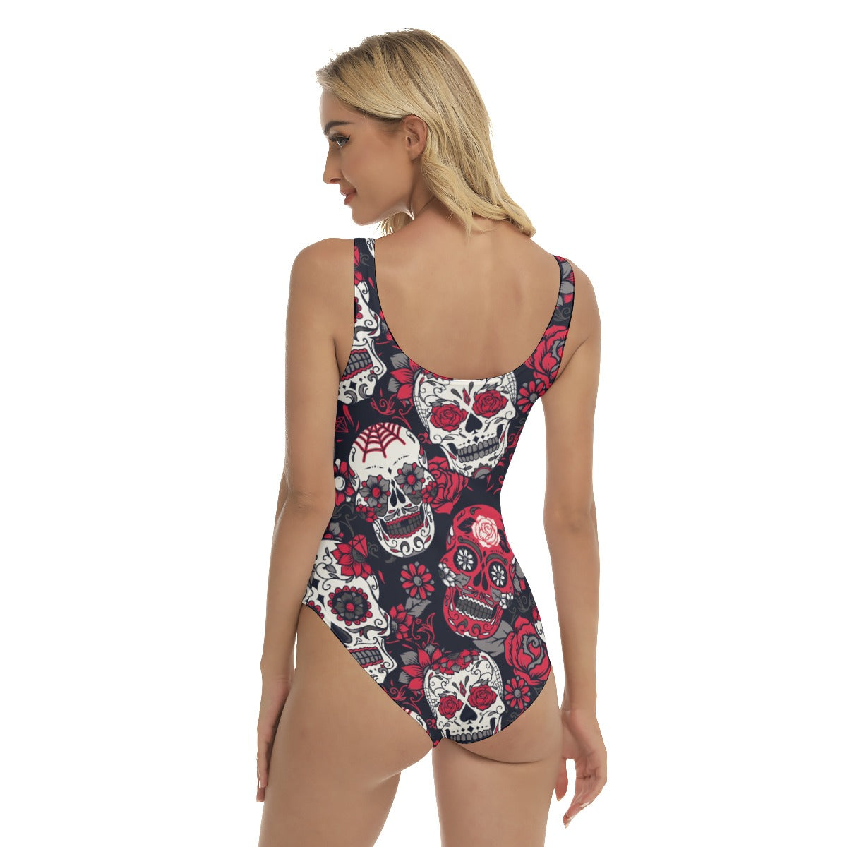 Day of the dead Dia de los muertos Women's One-piece Swimsuit, gothic skull swimwear