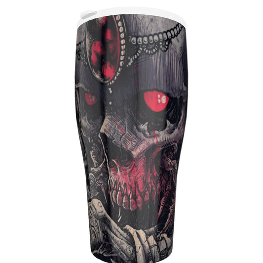 Gothic Halloween skull Tumbler 30oz, skeleton mug, skull mug