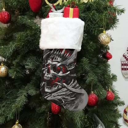 Fire skull stocking All-Over Print Christmas Socks