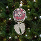 Sugar skull Double-Side Printing Feather Shaped Christmas Tree Pendant