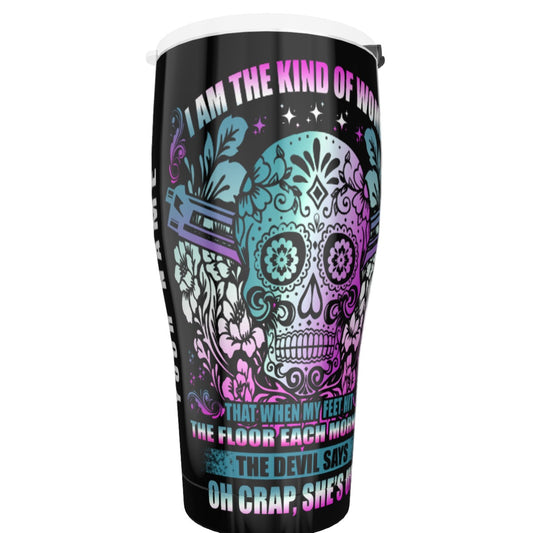 Sugar skull Tumbler 30oz/ 20 OZ, Sugar skull mug