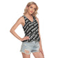 Custom print on demand pod Women's Top V-neck Ruffle Hem Blouse