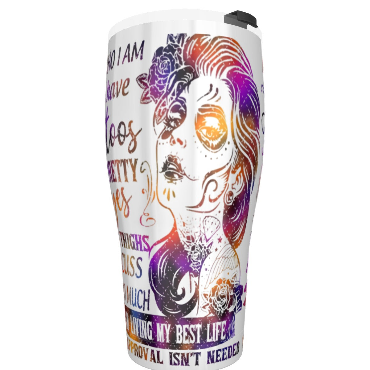 Sugar skull girl gothic Tumbler 30oz