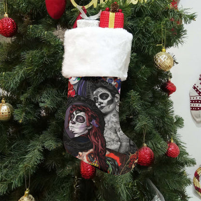 Sugar skull pattern All-Over Print Christmas Socks