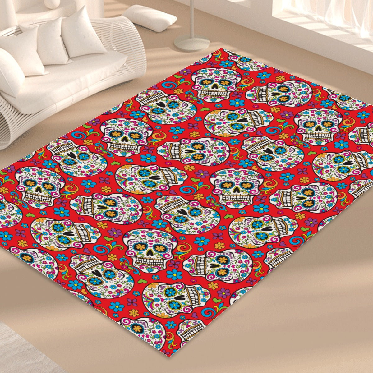 Sugar skull Foldable Rectangular Floor Mat