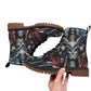 Gothic motorcycle biker skull boots shoes, Grim reaper biker skeleton shoes boots for men women