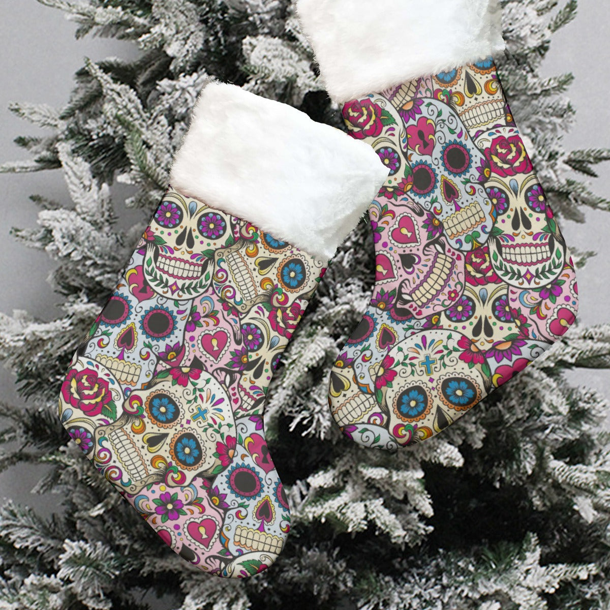 Sugar skull Print Christmas Socks